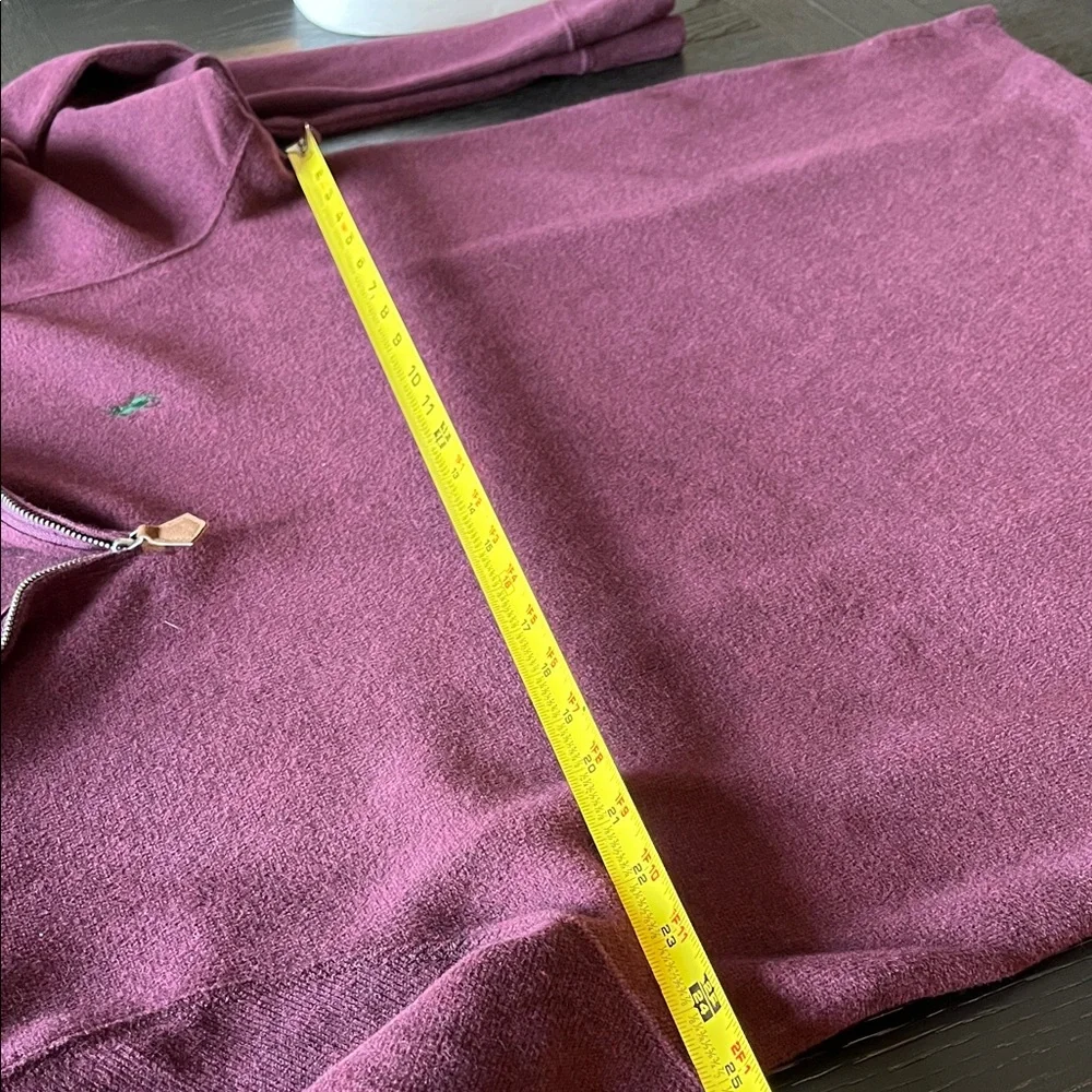 Polo‎ Ralph Lauren Men’s Burgundy Quarter-Zip Sweatshirt Size XL.